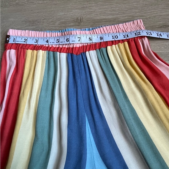 Reformation Ascher Rainbow Stripe Pants SZ M - Picture 5 of 7